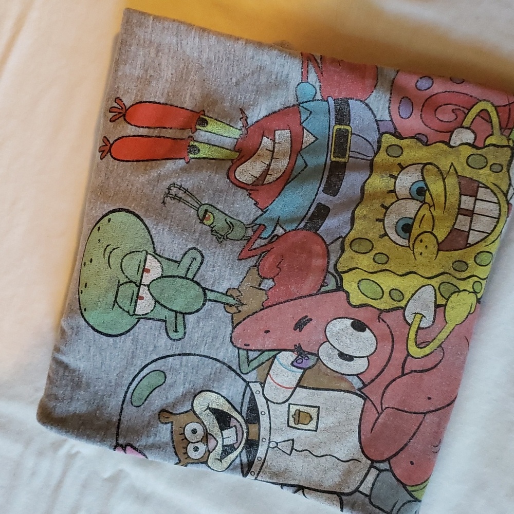 SpongeBob Gang Tee Tees Graphic Tee Vintage and Superb Condition - Picture 6 of 11
